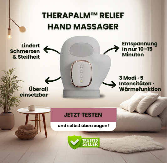 TheraPalm™ Relief - Elektrischer Handmassager mit Wärme & Kompression